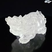 ロングイ 龍 亀 置物 龍置物 天然石 パワーストーン 水晶 金運 (天然水晶 龍亀 中 現物販売)