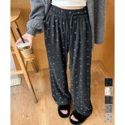 薄手スウェットパンツ 韓国風ワイドパンツ