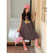 子供服　100-160cm　キッズワンピース　ガールズ　春夏　韓国キッズ服