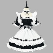モノトーン メイド服 ハロウィン コスチューム コスプレ 舞台 衣装 可愛い 個性的