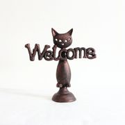 【直送可】ウェルカムオーナメント ガーデンオーナメント　猫A