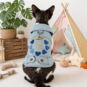 春夏新作 デニム 犬服  犬の服　犬  猫  ネコ  ペット服   猫服    ペット   ペット用品（XS-XL）