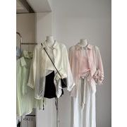 新入荷★レディース服・長袖・韓国風・シャツ+キャミソール２セット・秋トップス 5色