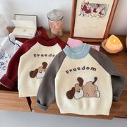 韓国風　子供セーター　ニット　 重ね着　セーター　春秋物