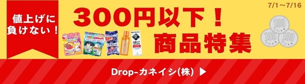 値上げに負けない！３００円以下商品特集！