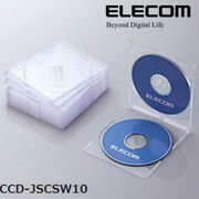 ELECOM(エレコム) Blu-ray/DVD/CDケース（スリム/PS/2枚収納） CCD-JSCSW10CR