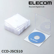 ELECOM(エレコム) Blu-ray/DVD/CDケース（スリム/PS/1枚収納） CCD-JSCS10WH