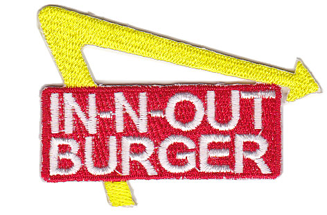輸入ワッペン　In-N-Out Burger★イネナウト（インアンドアウト）ハンバーガー　カリフォルニア