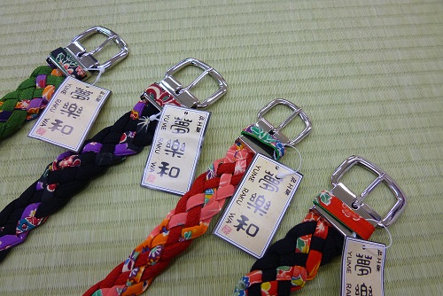 【東京オリンピック外国人お土産可】和柄レディースファッション ベルト （網目型）４本×１セット。