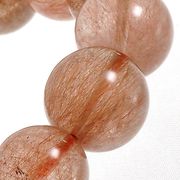 レッド ルチルクォーツ 15.5～16mm ブレスレット 天然石 パワーストーン 丸玉 数珠