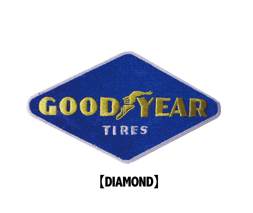 【アイロンだけで簡単リメイク☆GOOD YEARロゴワッペン】