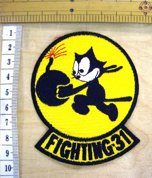 輸入ワッペン　FIGHTING-31 フェリックス　黄色