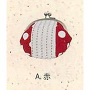 【ご紹介します！安心の日本製！素朴で可愛らしい！レトロ水玉がま口(3色)】A.赤