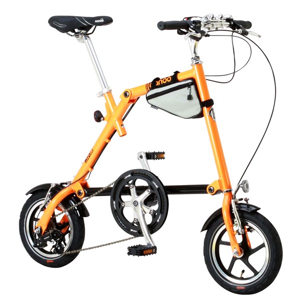 （欠品・販売終了）NANOO FD-1207　折畳み自転車【オレンジ】品番18359【代引き不可】【取寄品】