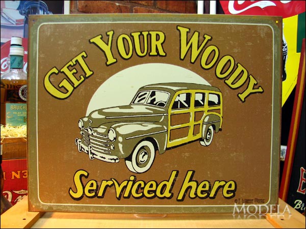 アメリカンブリキ看板 Woody Service