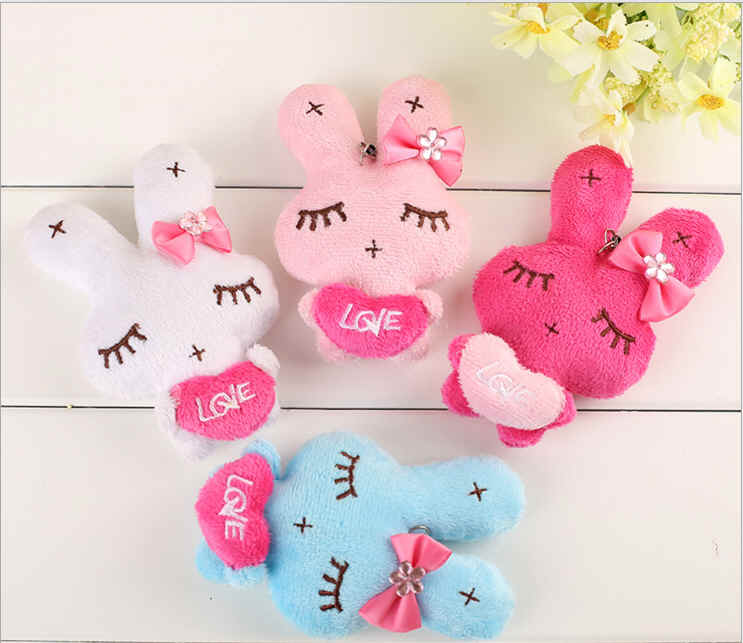 ふわふわうさぎちゃんのハンドメイド携帯ストラップ 携帯グッズ ミニーぬいぐるみ キーホルダー 4色 雑貨 清河テック 株式会社 問屋 仕入れ 卸 卸売の専門 仕入れならnetsea