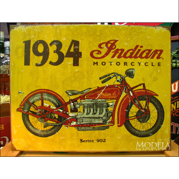 アメリカンブリキ看板 インディアン 1934