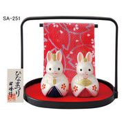 ★ひな祭りを飾る★ 縁起の良い雛人形【きらきら　うさぎ雛】