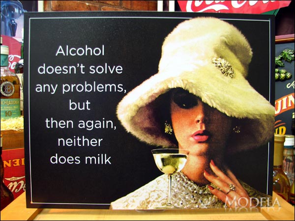 アメリカンブリキ看板 アルコールによる問題解決