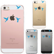 iPhone SE 5S/5 対応 アイフォン ハード クリア ケース カバー ハチドリ ブルー