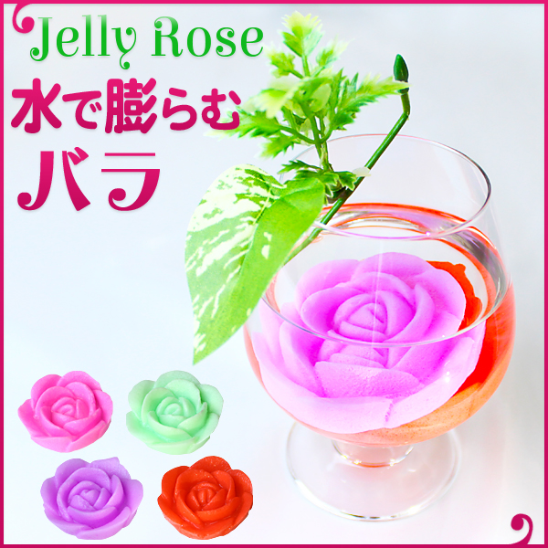 水で膨らむバラ フラワージェリー 薔薇 ローズ 花 / DIY / 水で膨らむ / ガーデニング / ジェリー