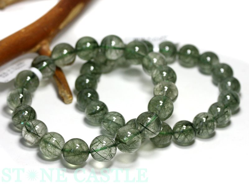☆高品質☆【ブレスレット】グリーンルチルクォーツ (3A) (約11～11.5mm)