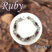 ブレス / 33-0032r  ◆ Silver925 シルバー ブレスレット  ルビー