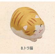 【ご紹介します！安心の日本製！ほっこりかわいい！ちぎり和紙 にっこり丸猫（3種）】b.トラ猫