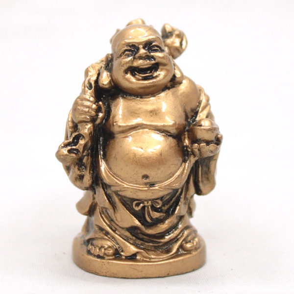 【風水 開運 インテリア】樹脂製 ミニ 金布袋 Fタイプ ハッピーブッダ happy buddha statue