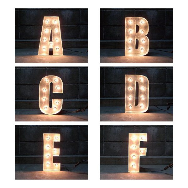 SIGN WITH LIGHT 「A~F」