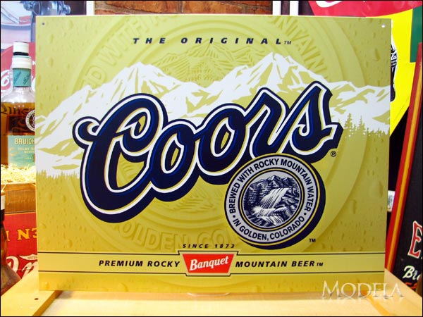 アメリカンブリキ看板 COORS:クアーズビール ラベル