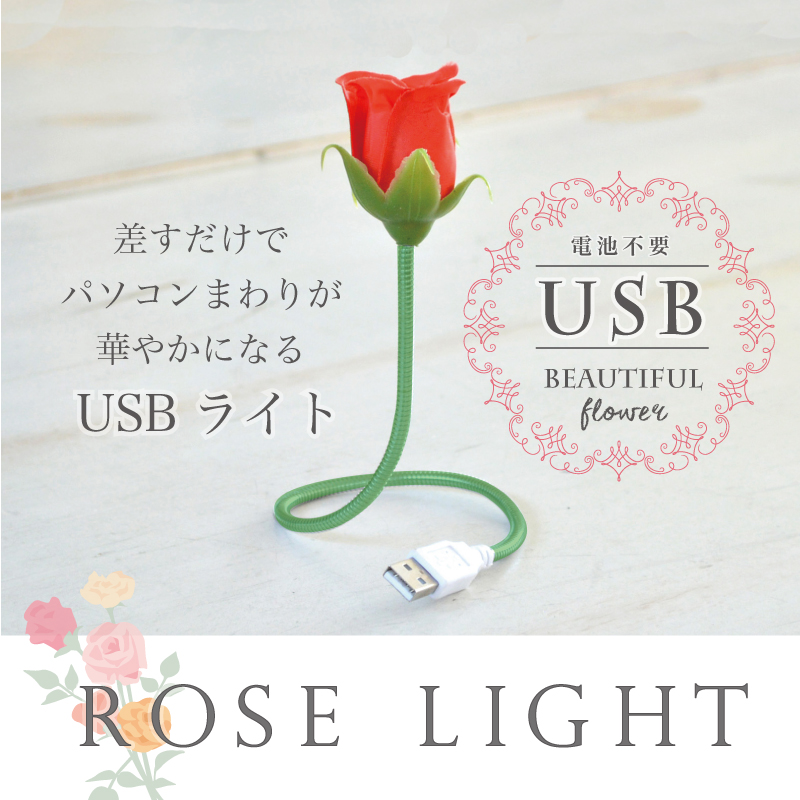 フロレス USBローズライト