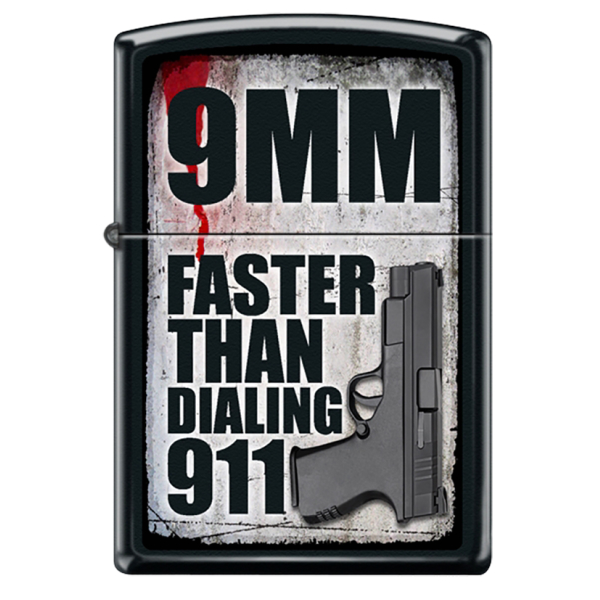 ZIPPO  【 9MM Faster Than Dialing 911 】