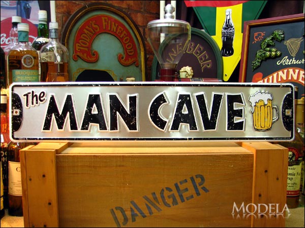 アメリカンブリキ看板 Man Cave 男の隠れ家