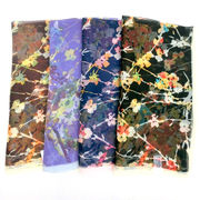 【スカーフ】【シルク】【日本製】シルクシフォン・ブラッシュ柄日本製小判スカーフ