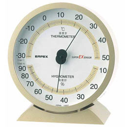 EMPEX 温度・湿度計 スーパーEX高品質 温度・湿度計 卓上用 EX-2718 シャン