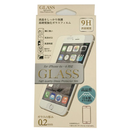 E-SELECT iPhone6/6S用保護ガラスフィルム　厚み0.2ミリ　日本製ガラス