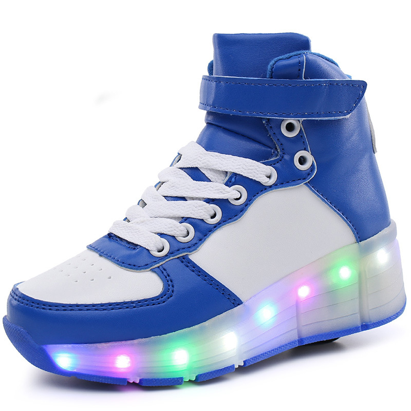 光る靴 子供 LEDスニーカー ローラーシューズ キッズ  フラッシュ  男女兼用