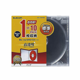 エレコム　Blu-ray/DVD/CDケース(標準/PS/1枚収納)　CCD-JSCN10