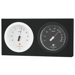 EMPEX 温度・湿度計 MONO 温度・湿度計 MN-4830 ブラック×ホワイト