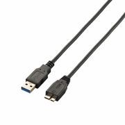 エレコム　極細USB3.0ケーブル(A-microB)　USB3-AMBX10BK
