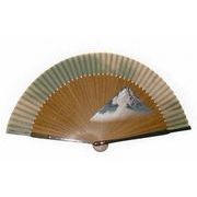 【ご紹介します！暑い夏の必須アイテム！爽やかな風を運ぶ！紳士用短地扇子 白銀富士緑茶(156304)】