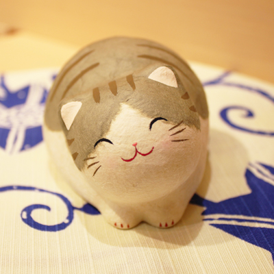 ちぎり和紙 にっこり丸猫 