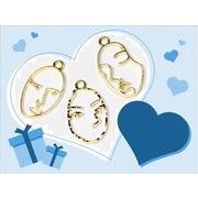 アンティークパーツ　フェースチャーム　顔チャーム　金属パーツ　ペンダントトップ