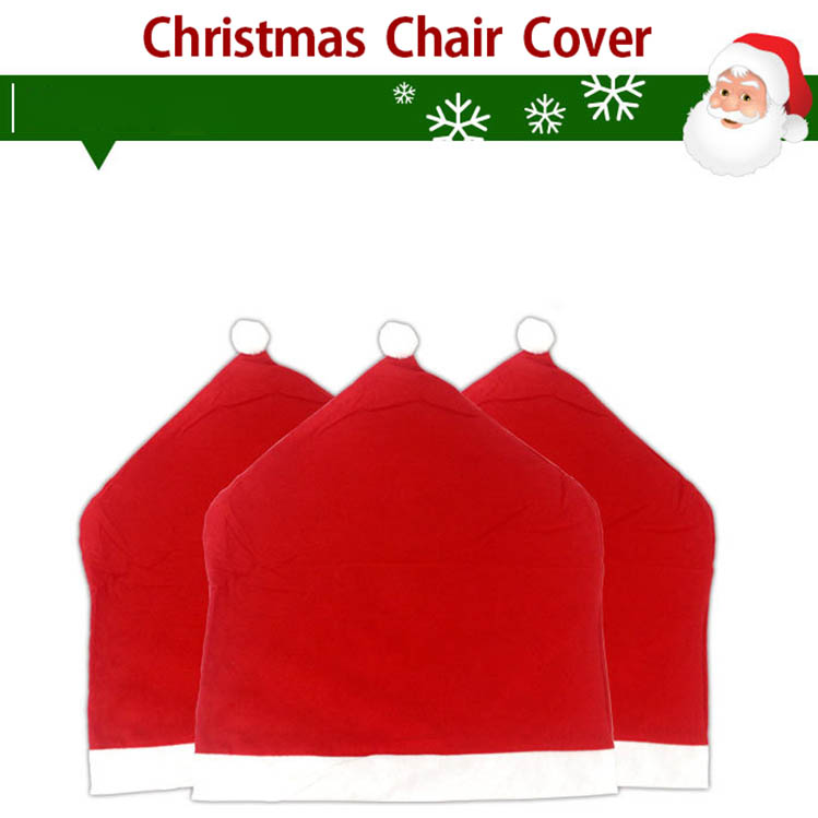椅子デコレーション/ サンタ帽モチーフ かわいいチェアカバー/ クリスマスパーティ
