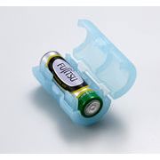 単3が単2になる電池アダプター(2個組)　（ブルー）