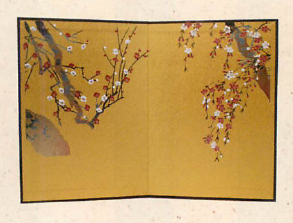 【新登場！信頼の日本製！室内を華やかに！手持ちのお飾りを引き立てる屏風！　紙屏風　梅に桜(21H)】