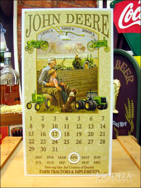 ブリキカレンダー 農園のジョン・ディアー