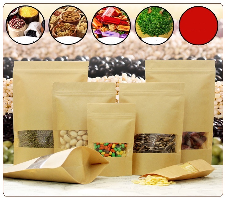 窓付き食品乾燥物入れお菓子入れ袋（紙製）包装資材