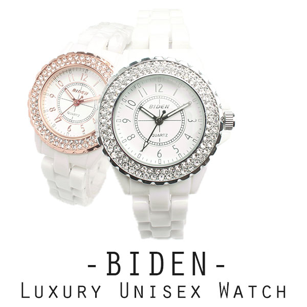 【BIDEN バイデン】日本製ムーブメント セラミックベルトのラグジュアリーユニセックス腕時計 BD001